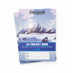 Gusspak A4 Project Book Plain / 18mm Dotted Thirds 70gsm 96pg
