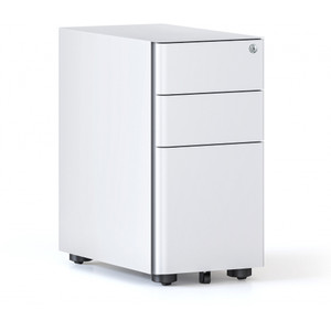 Rapidline Eternity Slimline Mobile Pedestal 300W x 535D x 580mmH 2 Drawer 1 File White China