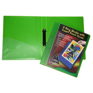 COLBY POP INSERT COVER 2 RING BINDER LIME