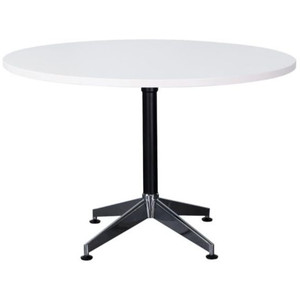 Typhoon Round Meeting Table With Natural White Table Top/Black All Over 900mm Dia. x 750mm H