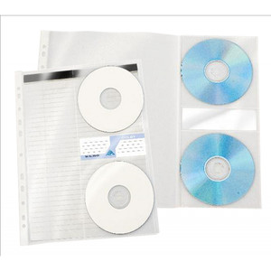 COLBY 286-CDF FOLDER FRIENDLY CD/DVD STORAGE POCKET A4 20 SHEET AND 2 DISC CLEAR PACK OF 10