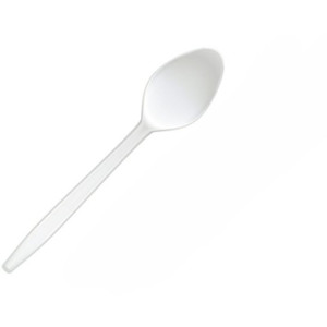 Reusable White Heavy Duty Spoon, Carton of 500