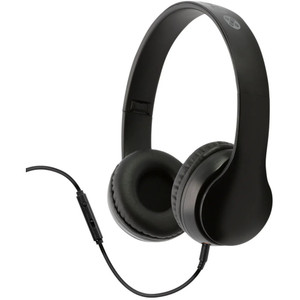 Moki Flip Headphones with Removable 3.5mm Audio Cable & In-line Microphone - Black, Each
