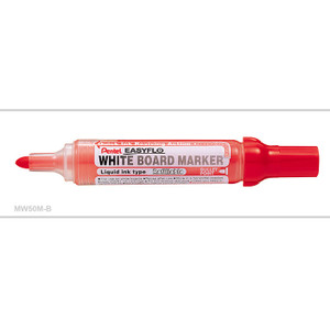 Pentel MW50M Easyflo Refillable Whiteboard Marker Bullet Point Red, Box of 12 (Refill MWR1)