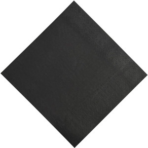 FSC 400mm x 400mm Black 2ply Dinner Napkins 50's, Carton of 12 Packs