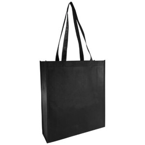 Plain Non Woven Bags Black Pantone 2768 350H X 420W X 120mm Gussett & Bottom (Each)