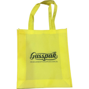 Gusspak Non Woven Bags Yellow 350mm H X 420mm W X 120mm Gussett & Bottom (Each)