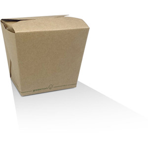 PLA Coated Kraft Noodle Box 16oz, Pack of 50