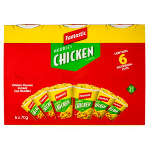 Fantastic Chicken Cup Noodles 70g, Pack of 6 ***Short Expiry: 28-Jun-2026***