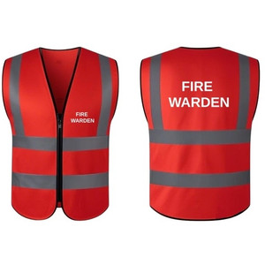 Warden Vest - Red Fire Warden, Size Large, Each