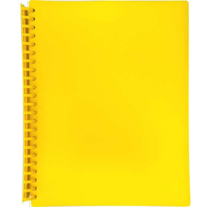 DISPLAY BOOK A4 20 POCKET - REFILLABLE - YELLOW