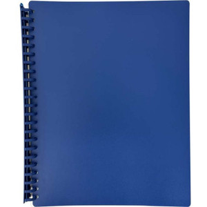 DISPLAY BOOK A4 20 POCKET - REFILLABLE - BLUE