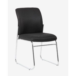 Barossa Visitor Chair Fabric Seat and Back Black - Assembled, Each