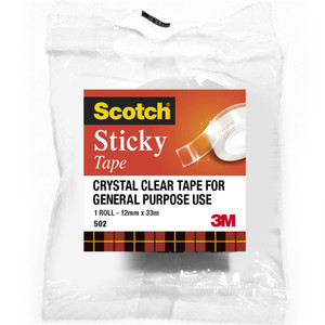 SCOTCH 502 EVERYDAY STICKY TAPE 12mmx33m AB010624026