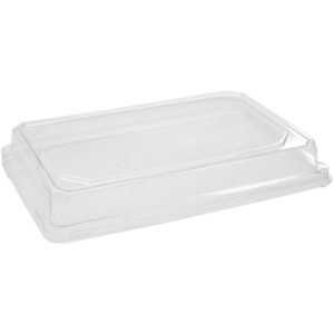 Anti-Fog PET Lids Extra Large to Suit Sugarcane Sushi Tray 220 x 138 x 30mm, Carton of 500
