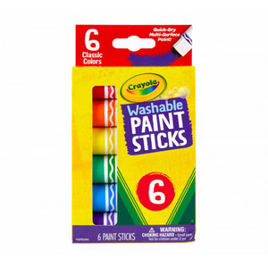 Crayola Washable Paint Sticks, Pack of 6