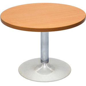 CHROME BASE DRY BAR TABLE 1075(h) mm with 600mm round White top