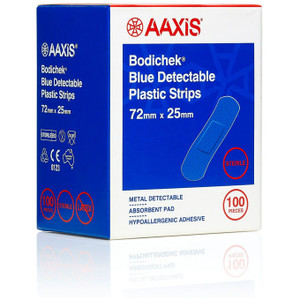 Bodichek Strips Detect Plastic 72 x 25mm Blue Sterile (100pc)