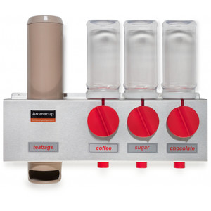Aromacup AC4000T Wall Mount 3 Ingredients with Cup and Tea Bags Dispenser, Each