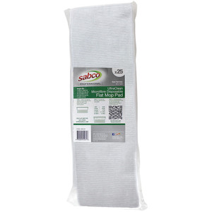 UltraClean Microfibre Disposable Flat Mop Pads – Pack of 25