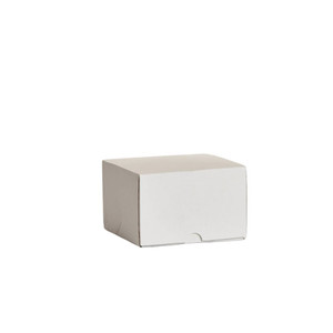Easy Fold Corrugated Cake Box 7" x 7" x 4" White, Carton of 100