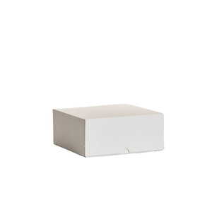 Easy Fold Corrugated Cake Box 8" x 8" x 4" White, Carton of 100