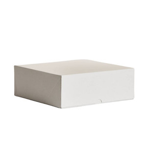 Easy Fold Corrugated Cake Box 11" x 11" x 4" White, Carton of 50