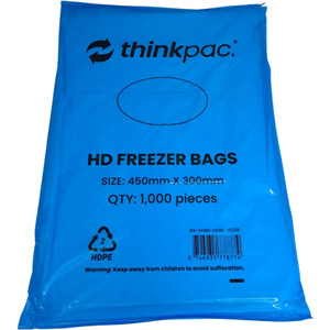 12" x 18" Natural Freezer Bags 450 x 300mm, Pack of 1000 pcs