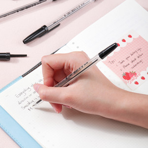 Deli Ballpoint Pen Black Fine 0.7mm Pack of 12