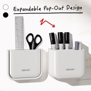 Deli White Foldable Magnetic Pen Holder