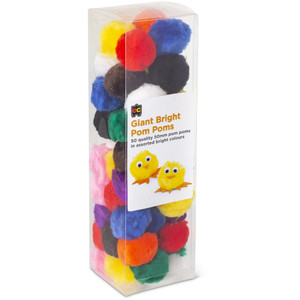 Pom Poms Brights 50mm Packet 50