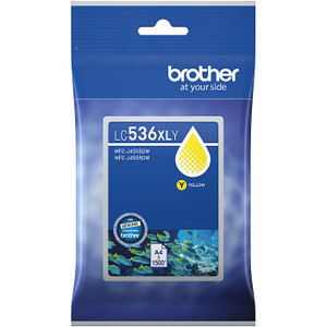 Brother LC-536XLY Original Yellow Ink Cartridge 1.5K Yield Suits MFC-J4355DW/ J4555DW/ J6560DW/ J6975DW/ J5110DW