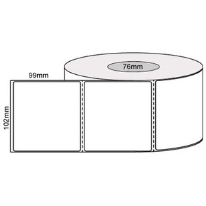 Thermal Direct Labels 102mm x 99mm 76mm Core 1750 Labels per Roll, Carton of 4 Rolls