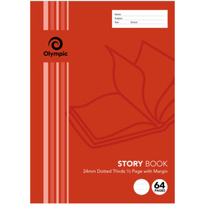 Olympic Storybook 24mm Dotted Thirds 64 page 100gsm (Equiv. Telephone)