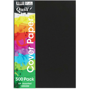 Quill FSC Cover Paper 120gsm A4 Assorted Pack of 500