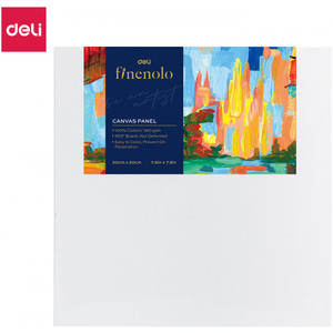 Deli Stretched Canvas Panel 20cm x 20cm Pack of 4