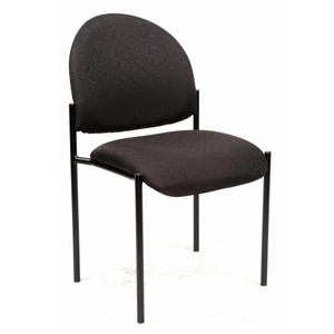 NEUTRON VISITOR CHAIR W/OUT ARMS Black Fabric