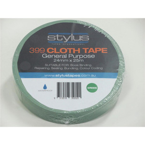 STYLUS 399 CLOTH TAPE Green 24mmx25m