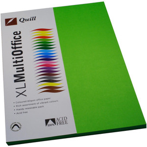 QUILL A4 XL MULTIOFFICE PAPER 80gsm Lime (Pack of 100)