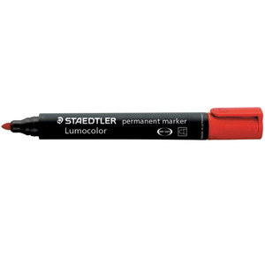 STAEDTLER 352 DRYSAFE PERMANENT MARKERS Red, Each