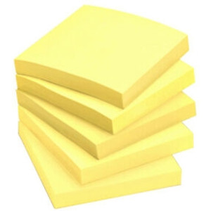 GUSSPAK / RAZORLINE GP-SN6549/RZ7300 STICK ON NOTES 76mm x 76mm Yellow, 100 sheets/pad, Pack of 12