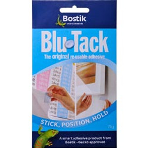 BOSTIK BLU-TACK X 5 PACKS 75gm Blue Putty Strips