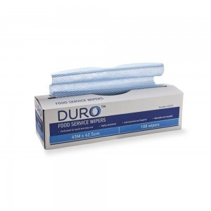 DURO WIPER ROLLS PERFORATED IN DISPENSER 45M X 42.5CM