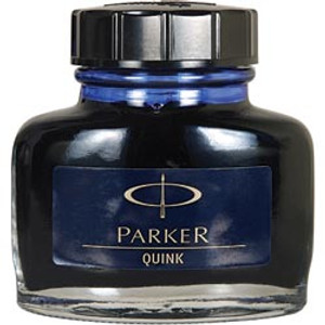 PARKER QUINK FOUNTAIN PEN INK Permanent Blue/Black 57cc 1950378