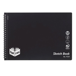 SPIRAX P534 SKETCH BOOK Side Opening A4 40 Page Black