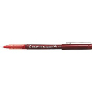 PILOT BX-V7 HI-TECPOINT PEN 0.7mm Fine Red (Pack of 12)