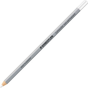 Staedtler 108 Lumocolor Non-Permanent Omnichrom Pencils - White, Box of 12
