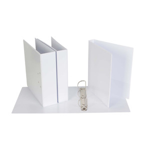 ECOWISE INSERT BINDER A4 4D RING 40MM WHITE No Spine Label *** While Stocks Last ***