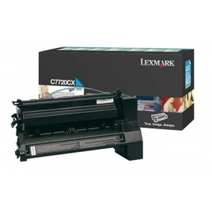 LEXMARK C7720CX ORIGINAL CYAN PREBATE TONER CART 15K Suits C772