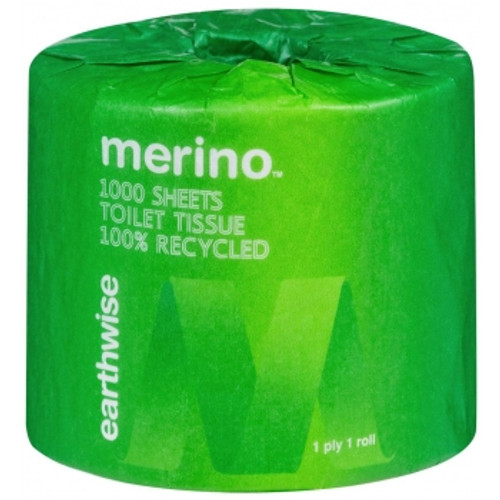 MERINO EARTHWISE 1000SH 1PLY TOILET TISSUE PAPER Ctn48